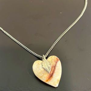 Stone heart necklace